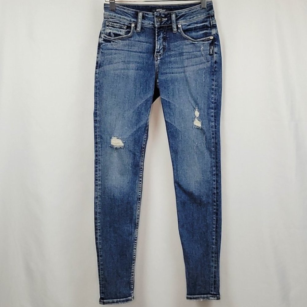 Silver Jeans Suki Super Skinny Distressed Jeans Size 25